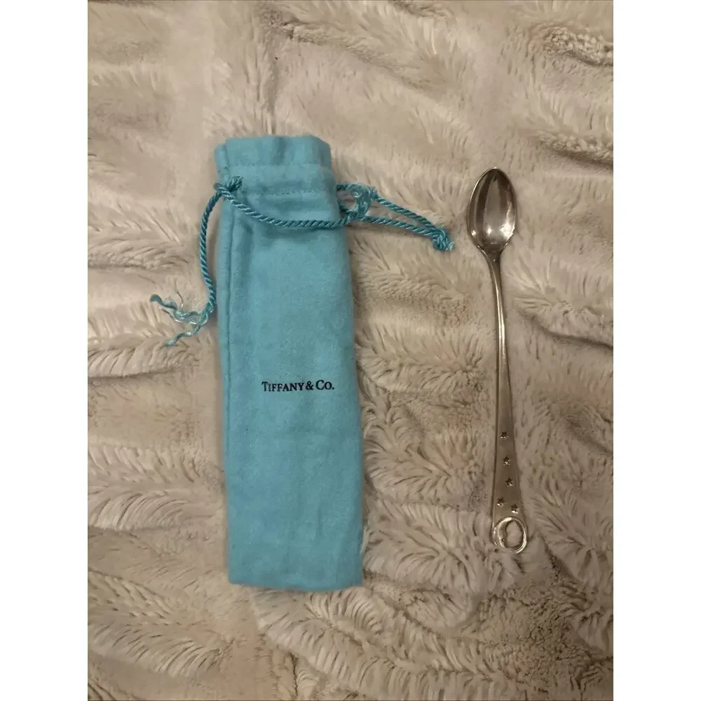 Tiffany & Co. 925 Sterling Silver Moon Stars Baby Spoon